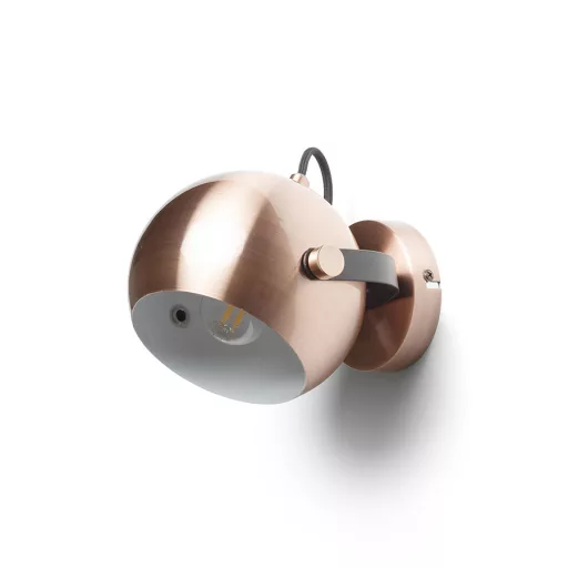 AGNETA přisazená česaná měď/černá 230V LED E27 11W