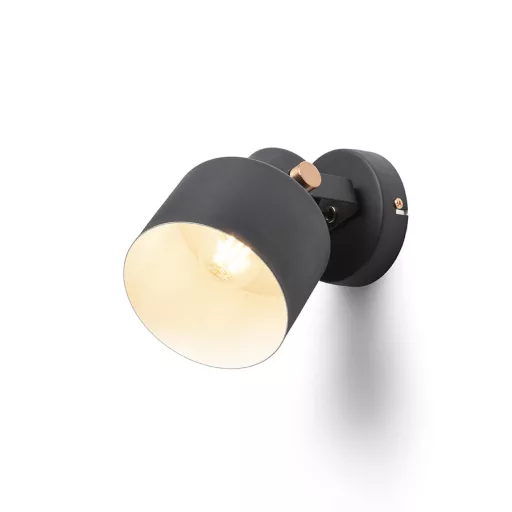 CELEIA přisazená matná černá česaná měď 230V LED E27 11W
