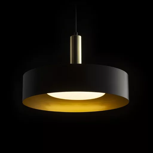 GIULIA 40 závěsná černá/zlatohnědá mosaz 230V LED E27 30W