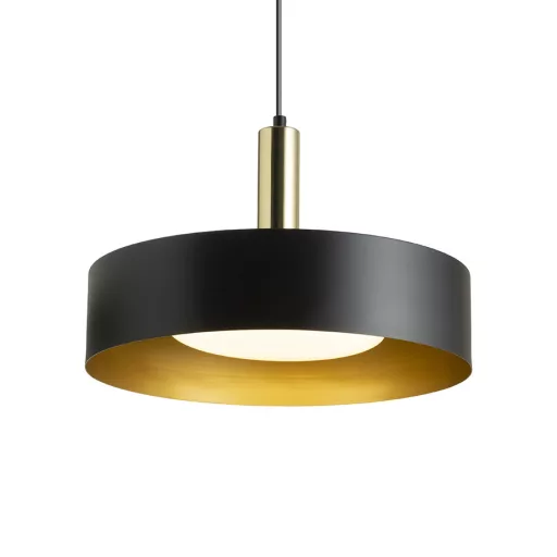 GIULIA 40 závěsná černá/zlatohnědá mosaz 230V LED E27 30W