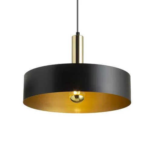 GIULIA 40 závěsná černá/zlatohnědá mosaz 230V LED E27 30W