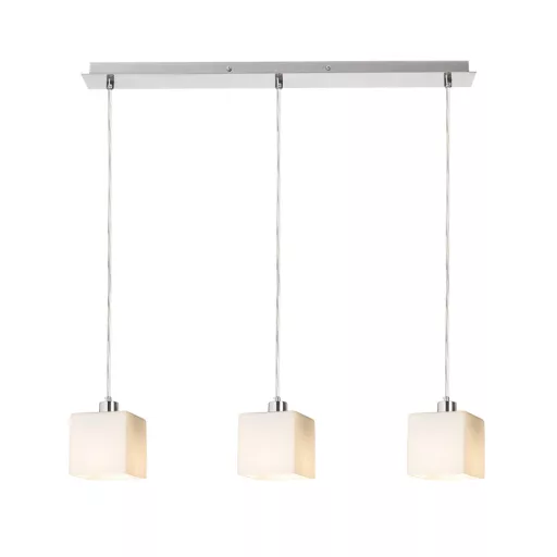 DADOS III 60 závěsná opálové sklo/matný nikl 230V LED E27 3x11W