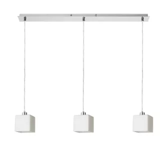   DADOS III 80 závěsná opálové sklo/matný nikl 230V LED E27 3x11W