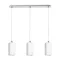 LIZ III 60 závěsná opálové sklo/matný nikl 230V LED E27 3x15W