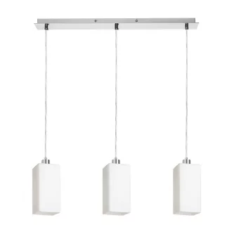   LIZ III 60 závěsná opálové sklo/chrom 230V LED E27 3x15W