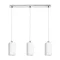 LIZ III 60 závěsná opálové sklo/chrom 230V LED E27 3x15W