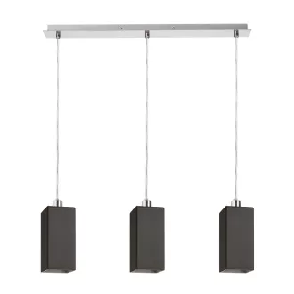   LIZ III 60 závěsná černá sklo/matný nikl 230V LED E27 3x15W