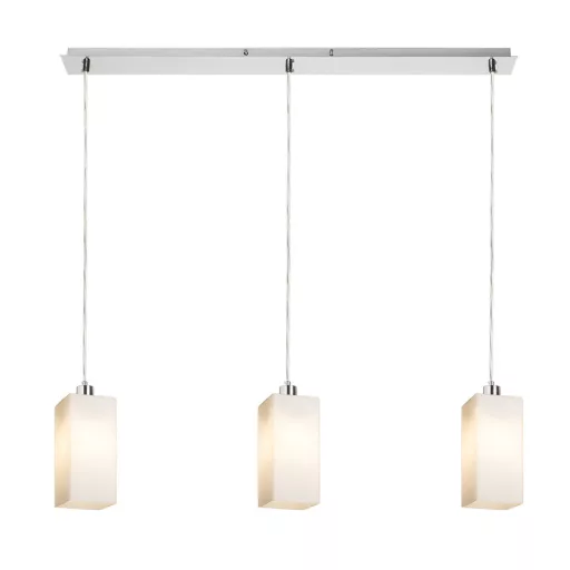 LIZ III 80 závěsná opálové sklo/matný nikl 230V LED E27 3x15W