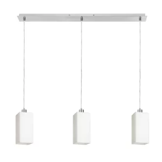   LIZ III 80 závěsná opálové sklo/chrom 230V LED E27 3x15W