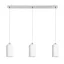LIZ III 80 závěsná opálové sklo/chrom 230V LED E27 3x15W