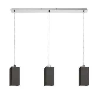   LIZ III 80 závěsná černá sklo/matný nikl 230V LED E27 3x15W