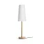 MAUI/CONNY 15/30 asztali lámpa  Polycotton fehér/fa 230V LED E27 11W