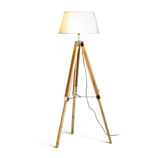RENDL R14044 ALVIS/AMBITUS állólámpa, dekoratív fehér bambusz/króm