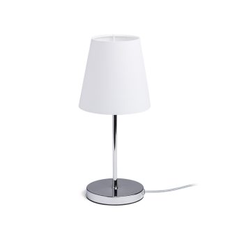  RENDL R14047 NYC/CONNY asztali lámpa, dekoratív Polycotton fehér/króm