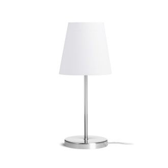   RENDL R14048 NYC/CONNY asztali lámpa, dekoratív Polycotton fehér/nikkel
