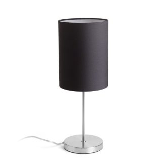   RENDL R14062 NYC/RON asztali lámpa, dekoratív Polycotton fekete/nikkel