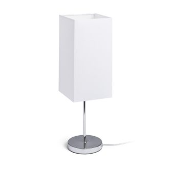   RENDL R14063 NYC/TEMPO asztali lámpa, dekoratív Polycotton fehér/króm