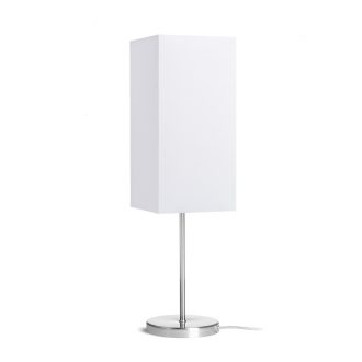   RENDL R14064 NYC/TEMPO asztali lámpa, dekoratív Polycotton fehér/nikkel