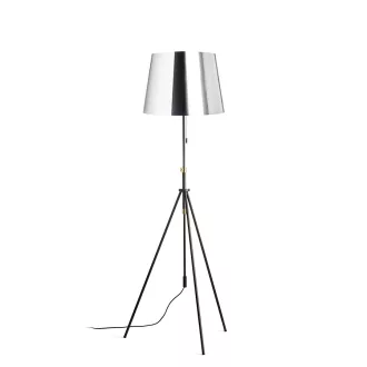   LUTON/ILUSION állólámpa  krómozott fólia/fekete/fém 230V LED E27 15W