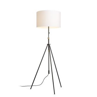   RENDL R14067 LUTON/RON állólámpa, dekoratív Polycotton fehér/fekete/fém