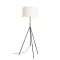 LUTON/RON 55 állólámpa  Polycotton fehér/fekete/fém 230V LED E27 15W