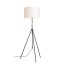 RENDL R14067 LUTON/RON állólámpa, dekoratív Polycotton fehér/fekete/fém