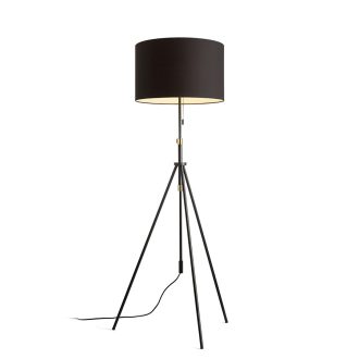   RENDL R14068 LUTON/RON állólámpa, dekoratív Polycotton fekete/fekete/fém