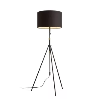  LUTON/RON 55 állólámpa  Polycotton fekete/fekete/fém 230V LED E27 15W