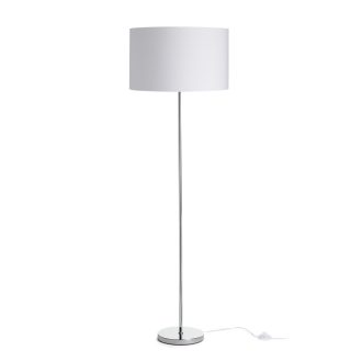   RENDL R14079 NYC/RON állólámpa, dekoratív Polycotton fehér/króm