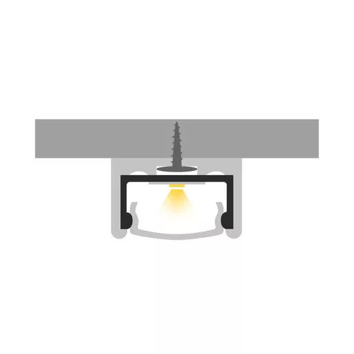 LED PROFILE G felületre szerelhető 1m fehér matt akrilát/alumínium