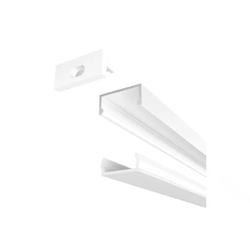 LED PROFILE G felületre szerelhető 1m fehér matt akrilát/alumínium