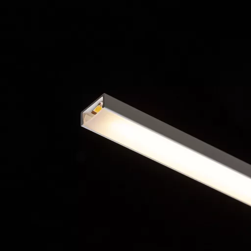 LED PROFILE G felületre szerelhető 1m fehér matt akrilát/alumínium