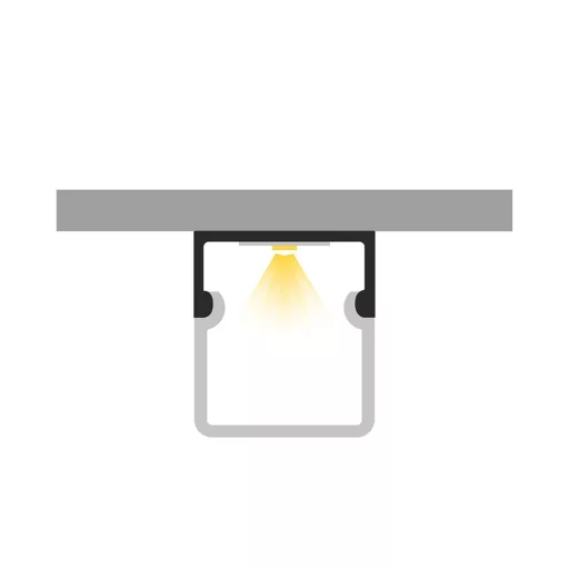 LED PROFILE H felületre szerelhető 1m fehér matt akrilát/alumínium