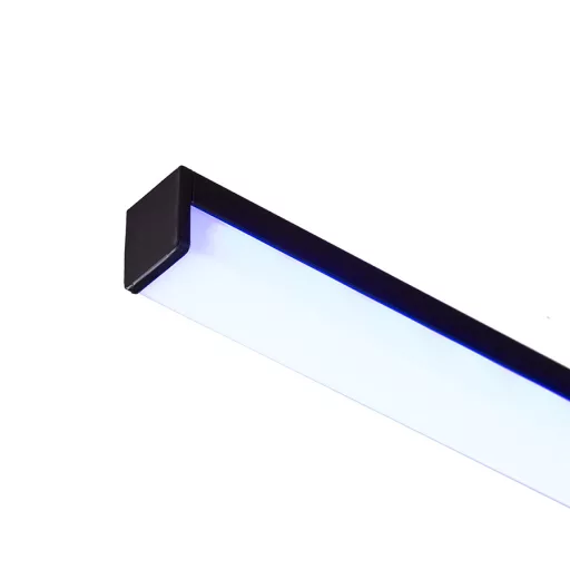 LED PROFILE H felületre szerelhető 1m fekete matt akrilát/alumínium