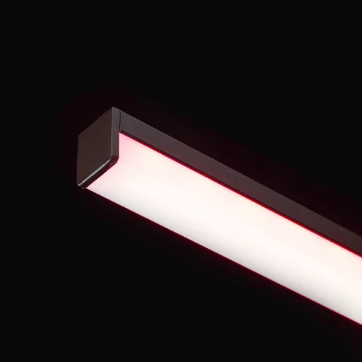 LED PROFILE H felületre szerelhető 1m fekete matt akrilát/alumínium