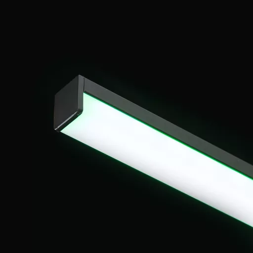 LED PROFILE H felületre szerelhető 1m fekete matt akrilát/alumínium