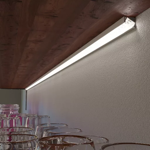 LED PROFILE I 30/60 felületre szerelhető 1m eloxált alumínium/matt akrilát