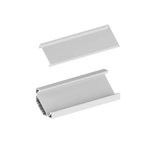 LED PROFILE J felületre szerelhető 1m fehér matt akrilát/alumínium