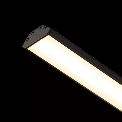 LED PROFILE J felületre szerelhető 1m fekete matt akrilát/alumínium