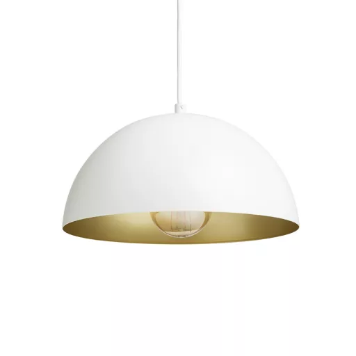 GLADYS 30 závěsná bílá/zlatá 230V LED E27 15W