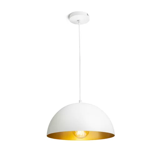 GLADYS 30 závěsná bílá/zlatá 230V LED E27 15W