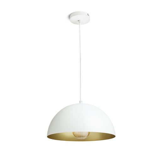 RENDL R14108 GLADYS függőlámpatest, fém fehér/aranysárga
