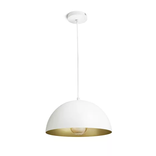 GLADYS 30 závěsná bílá/zlatá 230V LED E27 15W
