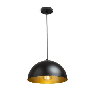 GLADYS 30 závěsná černá/zlatá 230V LED E27 15W