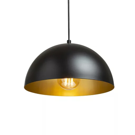 GLADYS 30 závěsná černá/zlatá 230V LED E27 15W