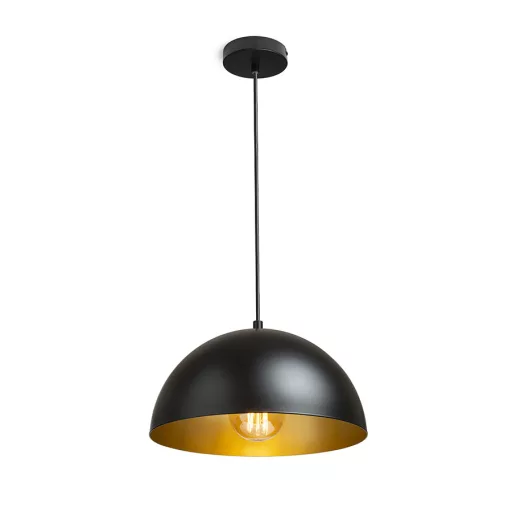 GLADYS 30 závěsná černá/zlatá 230V LED E27 15W