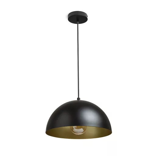 GLADYS 30 závěsná černá/zlatá 230V LED E27 15W