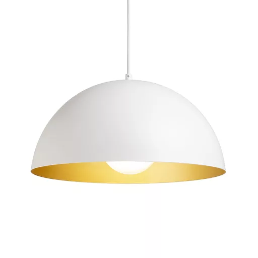 GLADYS 40 závěsná bílá/zlatá 230V LED E27 30W