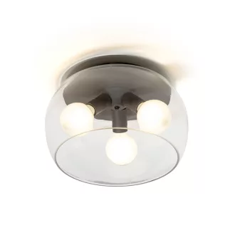   AMANDA stropní matná černá čiré sklo 230V LED E27 3x15W