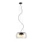 AMANDA závěsná matná černá čiré sklo 230V LED E27 3x15W